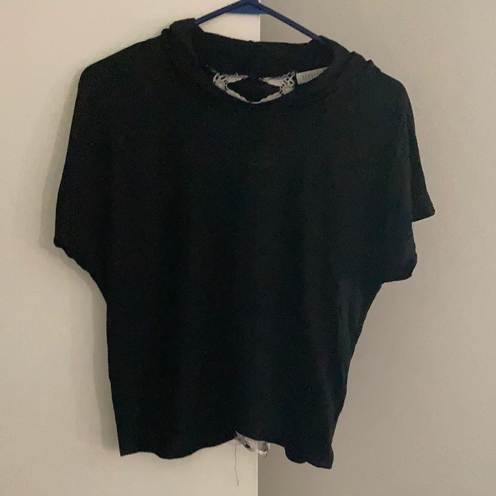 Hooded black t